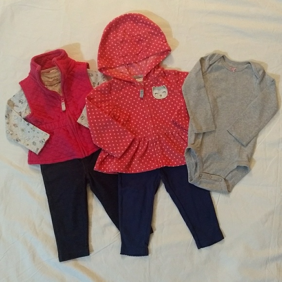 Carter's Other - 6 Piece Baby Girl Fall/Winter Mix & Match Outfits